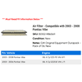thumbnail image 2 of Air Filter - Compatible with 2003 - 2008 Pontiac Vibe 2004 2005 2006 2007, 2 of 2