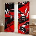 thumbnail image 2 of Homewish Speed Extreme Sport Curtains Pack of 2 (42x84 Each),Racing Game Curtains Blackout,Red Black Car Bedroom Curtains For Boy Kids,Luxury Bedroom Decor, 2 of 6