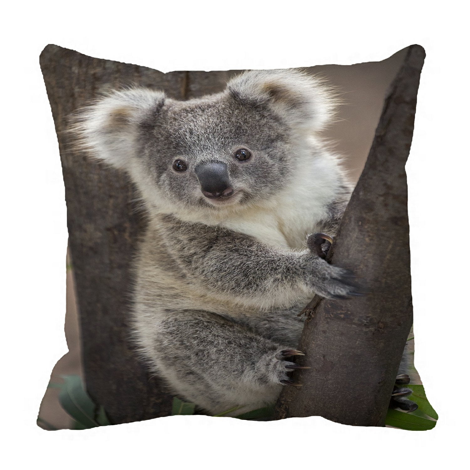 PHFZK Cute Koala Bear on the Tree Branch Pillowcase Throw Pillow