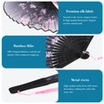 thumbnail image 4 of Hand Fans for Women Foldable, Paper Fans Handheld, Chinese Fan & Japanese Fan for Party, Bamboo Silk Folding Hand Fan for Wedding & Home Decoration, 4 of 6