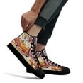 thumbnail image 5 of Christian Cross Truck Pumpkins Harvest Thanksgiving Fall For Jesus He Never Leaves American flag High Top Canvas Shoes Sneakers Black Size 6, 5 of 7