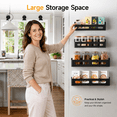 thumbnail image 4 of Tmtamye Magnetic Spice Rack Organizer, 4 Pack Magnetic Fridge Shelf, Black, 4 of 10