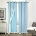 thumbnail image 1 of RT Designers Collection PNH47808 63 in. Hendrix Double Layer Blackout Grommet Panel, Blue - Pack of 2, 1 of 1