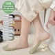 thumbnail image 5 of Calcetines invisibles finos y transpirables para mujer con puntera para tacones altos, con agarre antideslizante y diseño de talón abierto para zapatos de vestir y sin talón., 5 of 9