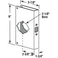 thumbnail image 2 of 1-3/4 in. x 9 in. Thick Solid Brass Lock and Door Reinforcer, 2-1/8 in. Single Bore, 2-3/8 in. Backset, 2 of 2
