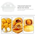 thumbnail image 6 of 50 Pcs Small Round Packaging Boxes Cake Chocolate Clear Packing Cupcake Stand Plastic, 6 of 6