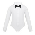 thumbnail image 6 of Kaerm Kids Boys Latin Jazz Dance Outfits Leotard Shirt with Trousers Set Stage Performance Costume White 8, 6 of 8