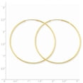 thumbnail image 2 of 14k Yellow Gold 1.25mm Endless Hoop Earrings - 1.4 Grams - Measures 45x45mm Wide 1.25mm Thick, 2 of 2
