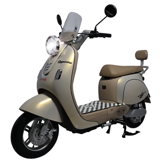 Bicicleta Electrica Cappuccino Dorado BikeOn 1200W Autonomía 40 km Velocidad 40 km/h Estilo Retro