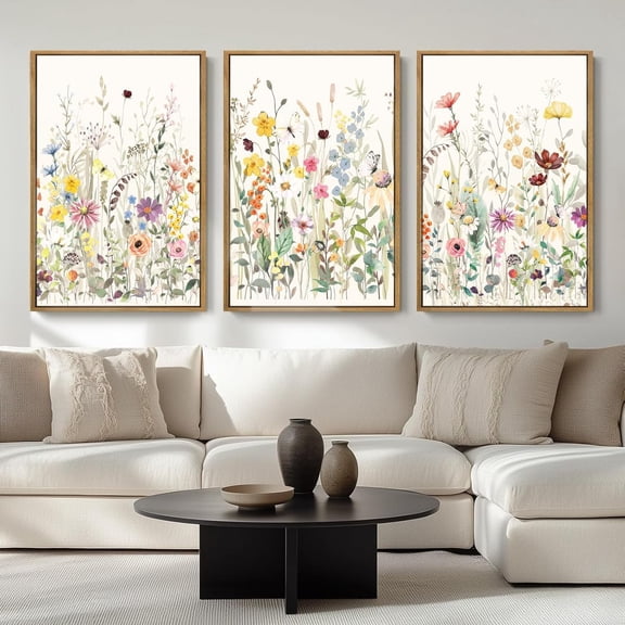 FCCUYE Neutral Abstract Wall Art Beige Large Wall Decor Boho Mid Century Modern Artwork Art Print for Living Room Bedroom Office 24"x36" Set of 3 Gift