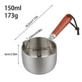 thumbnail image 2 of Stainless Steel Pan Mini Milk Warmer Pot Soup Pan With Wooden Handle Small Saucepan For Butter Warmer Heating Milk Cooking Nonstick Pot Steel Saute Pan Solid Copper Cookware Set Fry Pan Set Tasty, 2 of 3