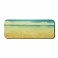 thumbnail image 1 of Beach Computer Mouse Pad, View of the Sea in Grunge and Retro Style Horizon Cloudy Sky Summer, Rectangle Non-Slip Rubber Mousepad Large, 31" x 12" Gaming Size, Earth Yellow Turquoise, by Ambesonne, 1 of 2
