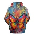 thumbnail image 4 of Hoodies Watercolor Butterfly Casual Pullover Hoodie Long Sleeve Sweatshirts Birthday Gift, 4 of 5