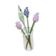 thumbnail image 3 of Figura de flores de cristal con jarrón, figuras coleccionables, regalos de decoración para el hogar y la oficina, flores artificiales, ramo de regalo Lavanda, 3 of 8
