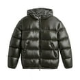thumbnail image 3 of UVEASISHA Hooded Winter Coats for Men Reflective Down Jacket Windproof Warm Puffer Jackets Thick Padded Quilted Coat Outerwear with Pockets Army Green 3XL, 3 of 4