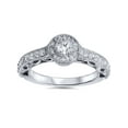 thumbnail image 1 of 3/4ct Vintage Diamond Filigree Round Cut Engagement Ring 14K White Gold, 1 of 4