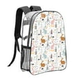thumbnail image 3 of Susaid Fall Rabbit Print Clear Backpack See Through Transparent Plastic Clear Bookbags for School, College, Stadium,Work, 3 of 7