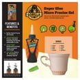 thumbnail image 2 of Gorilla 6 pack 5.5g Tubes Micro Precise Super Glue Gel, Cyanoacrylate Glue, 10 to 45 seconds Dry Time, Precise Dispensing Tool, Anti-Clog Cap, Clear, 2 of 6