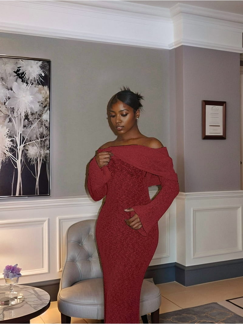 white christmas dresses Oxblood Cindy Midi Dress Hyacinth House Oxblood / M