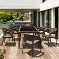 thumbnail image 3 of Compamia Panama Resin Faux Wicker Patio Dining Arm Chairs with Optional Cushion - Set of 2, 3 of 11