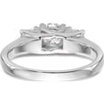 thumbnail image 5 of 14K White Gold 3-Stone Diamond Semi-Mount Engagement Ring (Size 7) Made In India rm2952e-050-waa, 5 of 5