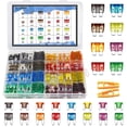 thumbnail image 1 of Kit surtido de fusibles para automóvil de 282 piezas - Fusibles de cuchilla para automóviles - Tamaño mini estándar, mini y de perfil bajo (2A/5A/7.5A/10A/15A/20A/30A/40AMP/ATC/ATO) Fusibles de repues, 1 of 6