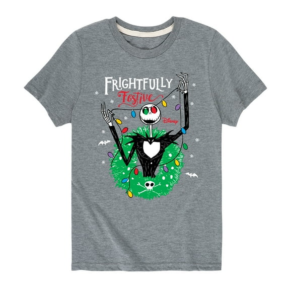 The Nightmare Before Christmas - Frightfully Festive Wreath - Toddler And Youth Short Sleeve Graphic T-Shirt