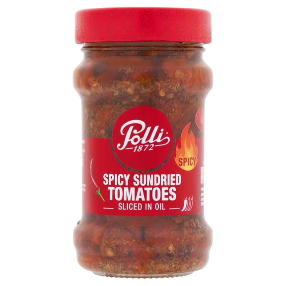 Polli Spicy Sundried Tomatoes 190g, Imported from Britain