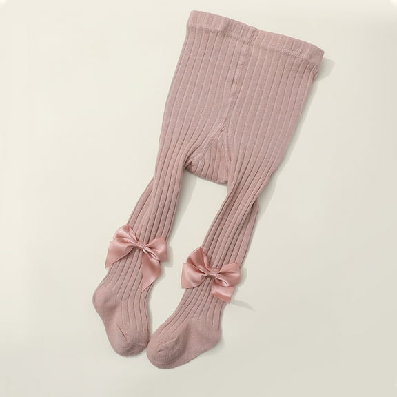 Socks for Girls,Baby Girls' Tights With Bow Design Soft Stretchy Leggings For Toddler 6M 3Y Comfortable Everyday Wear Casual Outfit