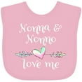 thumbnail image 3 of Inktastic Nonna and Nonno Love Me Heart Grandchild Boys or Girls Baby Bib, 3 of 4
