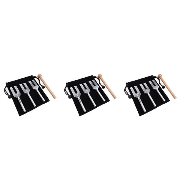 9X Juego de Diapasones 4096 Hz 4160 Hz 4225 Hz Juego de Diapasones Juego de Diapasones con Martillos de Madera y Bolsa de Tela Estilo 2