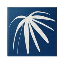 Stupell Industries Modern Plant Leaf Blue Palm Graphic Art Gallery Wrapped Canvas Print Wall Art, Design by Susan Jill