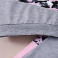 thumbnail image 5 of Toddler Girls 2 Piece Cute Outfits Set Gray Leopard Color Block Crewneck Sweatshirt with Jogger Pants Kids Clothing Set 3-4 T, 5 of 7