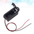 thumbnail image 3 of 9V Professional Battery Holder Case for Active Guitar Bass Pickup Use With Battery Cable(Black), 3 of 7