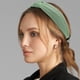 thumbnail image 3 of Diadema de Nudo de Algodón Texturizado Único para Mujeres, Banda Suave para el Cabello, Altura de 1.3 Pulgadas, Verde, 3 of 7