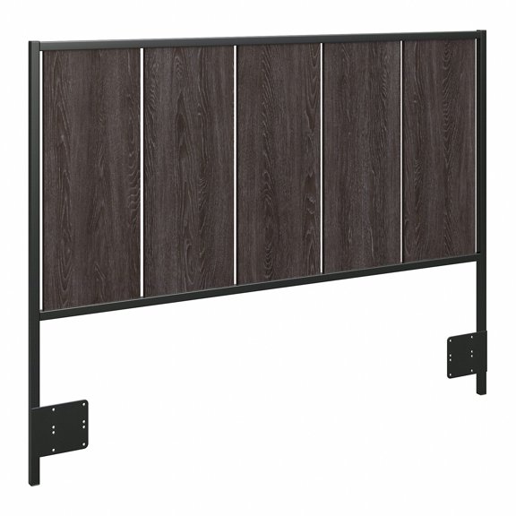kathy ireland Home Atria Full/Queen Size Headboard by Bush Furniture Charcoal Gray Wood Finish