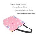thumbnail image 3 of FORMRS Womens Canvas Tote Bag with Zipper Inner Pocket Shoulder Handbag, Love Connection, 3 of 7