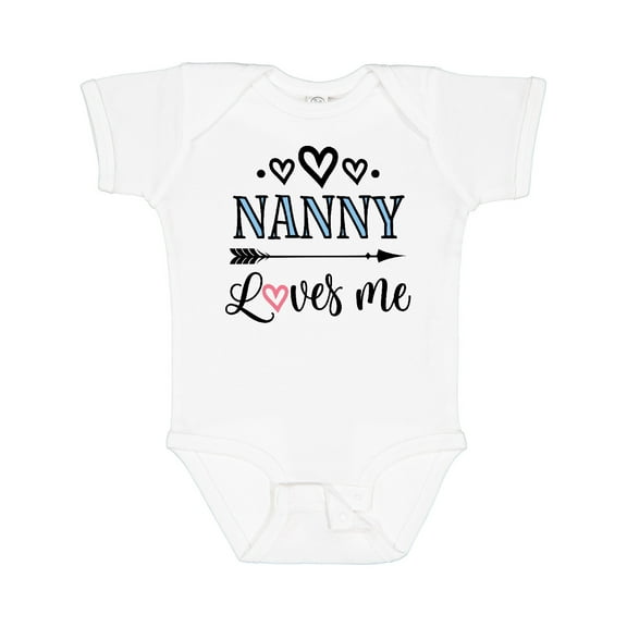 Inktastic Nanny Loves Me Grandchild Girls Baby Bodysuit