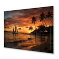 thumbnail image 2 of Designart "Sunset Over the Caribbean Island VI" Nautical & Beach Metal Art Print, 2 of 5