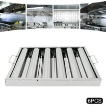 6Pcs Hood Filters Stainless Steel Commercial Exhaust Hood Vent Grease Filter Baffle