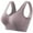 Khaki, variant on Sports Bras for Women Push up Plus Size Bralette Wireless Stretchy High Support Workout Athletic Wide Strap Bra
