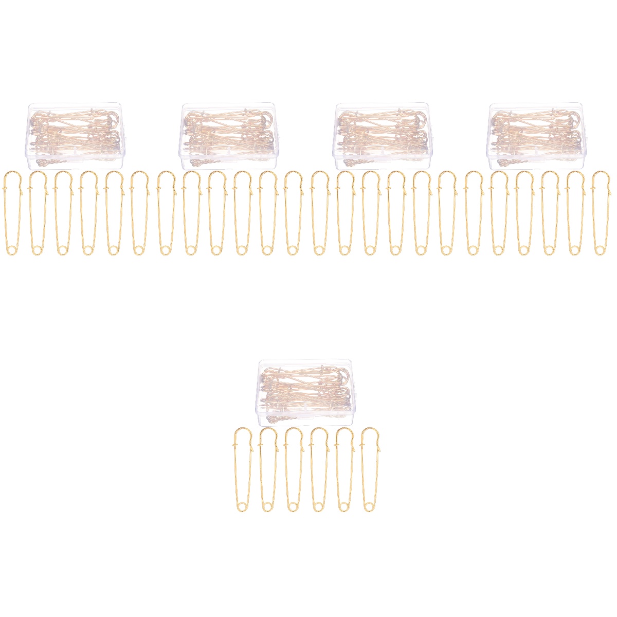 Masteelf 50 pcs Simple Retro Safety Pin Clips DIY Crafting Pin Stainless Steel Brooch Pin for Sewing