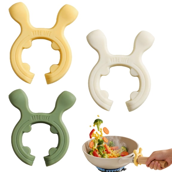 Multifunction Silicone Pot Handle Spatula Rack, Silicone Non-Slip Spoon Holder Stove Organizer, Steam Releaser, Drip-Free Design, Easy to Clean, Fun Kitchen Gadgets and Accessories (MIX*3)