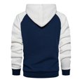 thumbnail image 3 of BiZtdJrK Men's Athletic Jackets Color Block Full Zip Long Sleeve Hooded Sweatshirt Jacket Loose Fit Fashion Outerwear with Pockets Navy L, 3 of 8