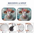 thumbnail image 6 of Windshield Sun Shade, Vintage Colorful Floral Cow Foldable Car Sun Shade Windshield for Front, 2 Pieces, 6 of 7