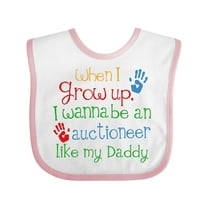 Inktastic Auctioneer Like Daddy Boys or Girls Baby Bib