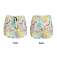 thumbnail image 3 of KLL Bright Peach Pattern Shorts Women,Athletic Shorts High Waisted Running Shorts Pocket Sporty Short Gym Elastic Workout Shorts-Large, 3 of 7