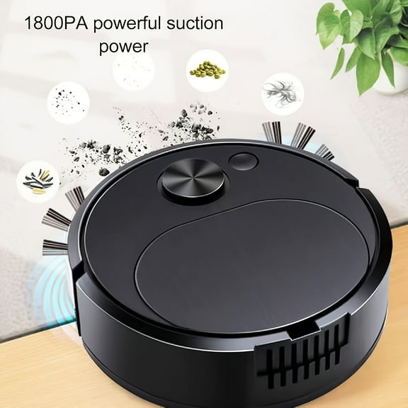 3-in-1 Robot Vacuum Cleaner - Ultra-Thin, Sweeping/Vacuuming/Mopping, USB-Powered Cordless, for Hardwood/Tile/Linoleum, Ideal for Small Spaces, Apartments, Offices & Mother's Day Gifts