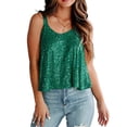 thumbnail image 1 of LilyLLL Womens Sparkle Sequins Sleeveless V Neck Camisole Tank Blouse Tops, 1 of 1