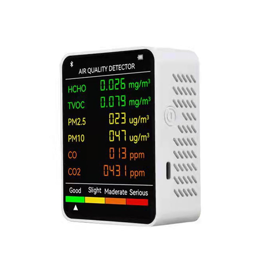 Digital LCD Display Air Quality Detector Monitor Gas Tester HCHO CO₂ PM2.5 TVOC 